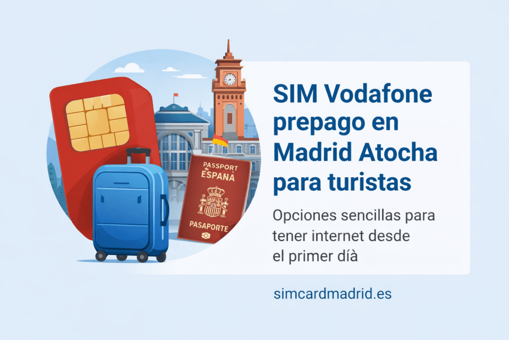 SIM Vodafone prepago en Madrid Atocha